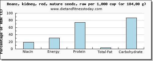 niacin and nutritional content in kidney beans